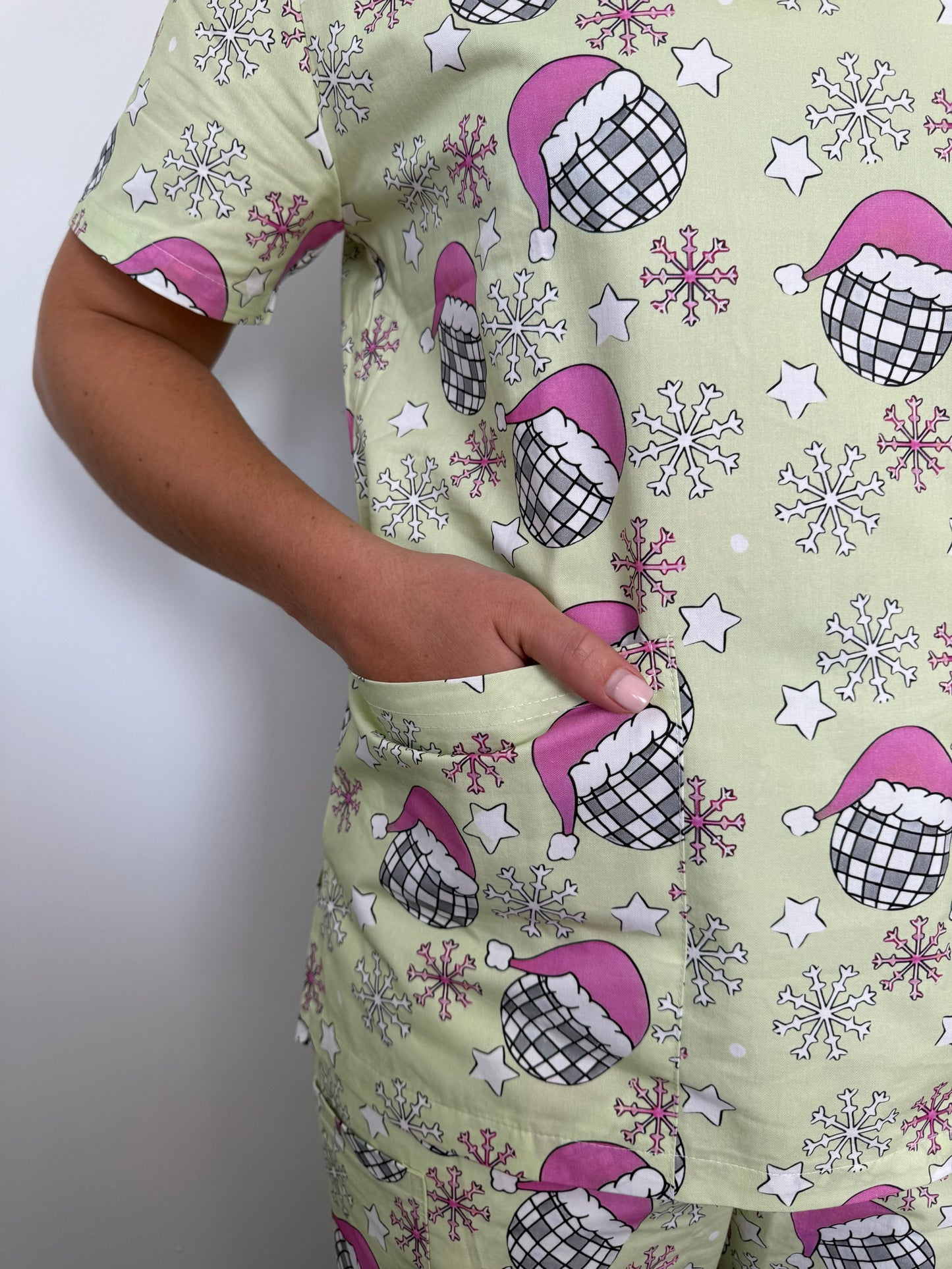 Santa’s Disco Scrub - Top