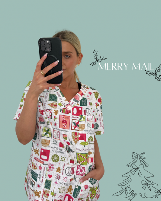 Merry Mail Scrub - Pants