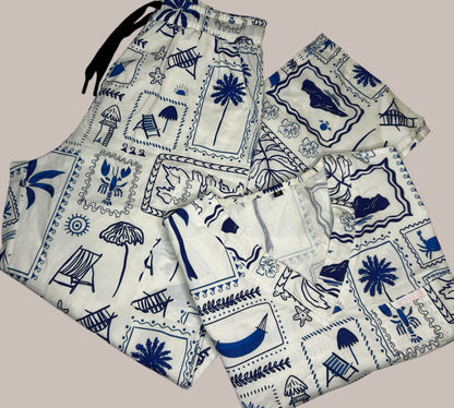 Coastal Postcards - Scrub Pants