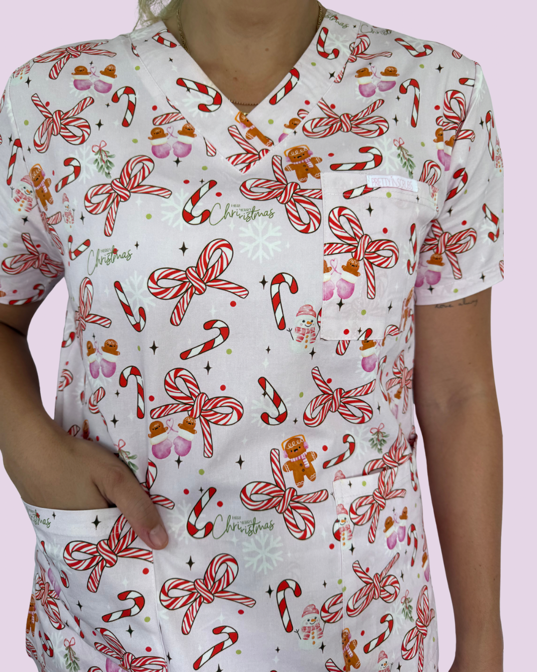 Gingerbread Wishes Scrub - Top