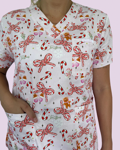 Gingerbread Wishes Scrub - Top