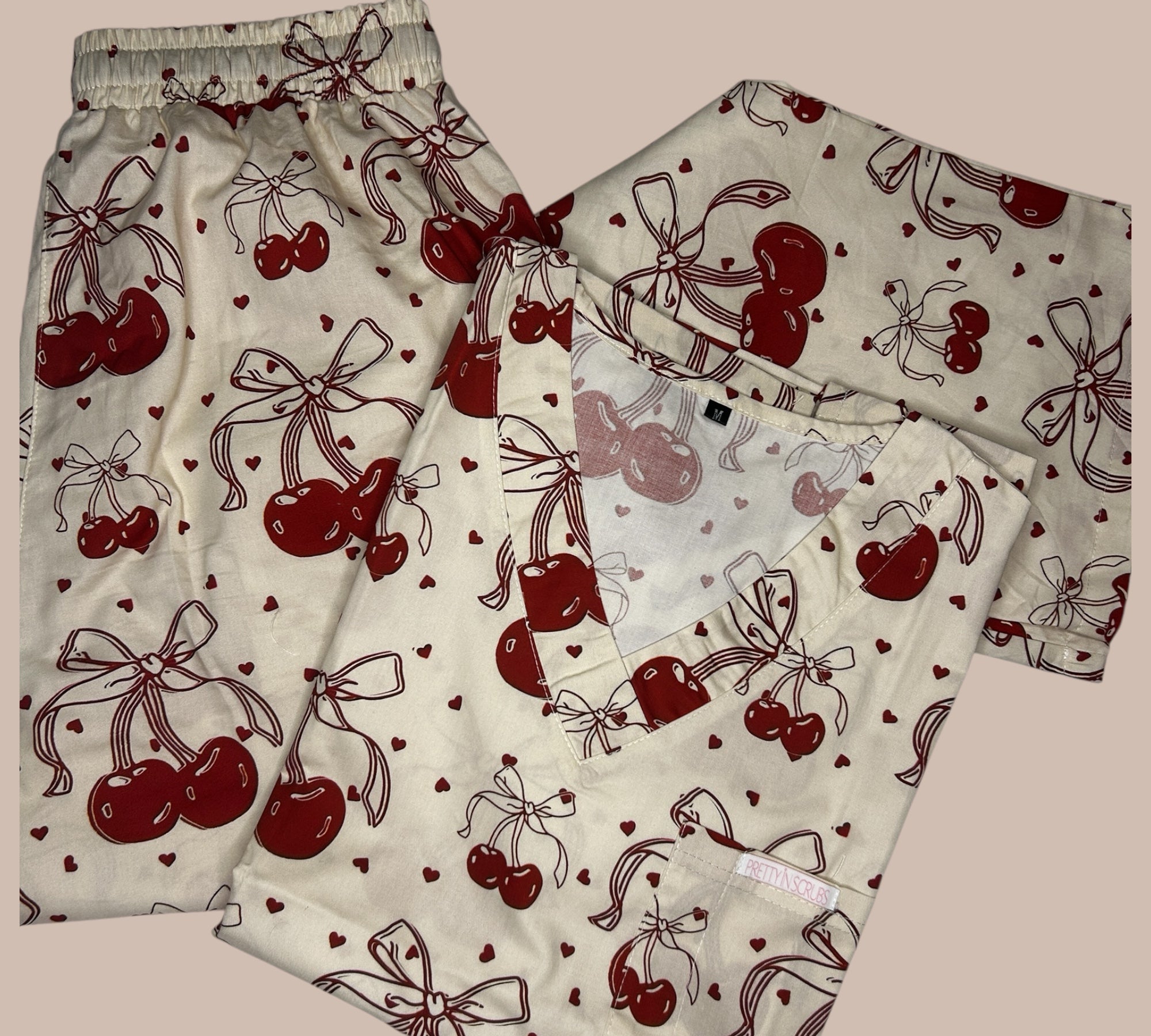 Cherry-up, Buttercup - Scrub Top
