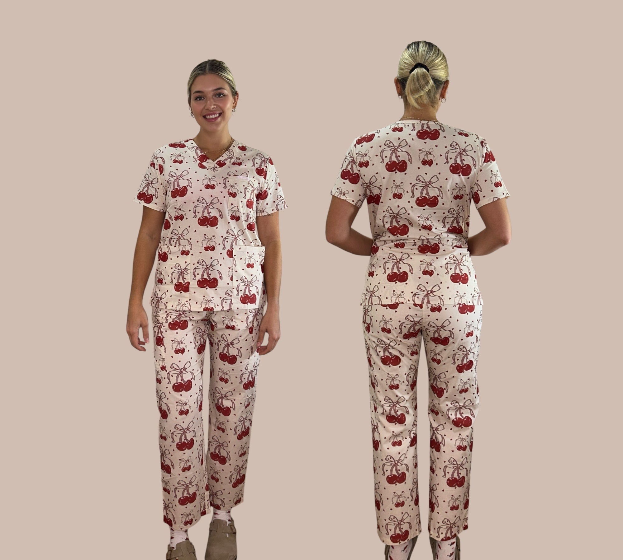 Cherry-up, Buttercup - Scrub Top