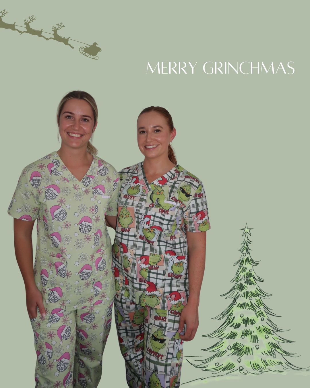 Grinchmas Plaid Scrub - Pants